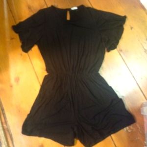 Chic Soul black shorts romper - 3X